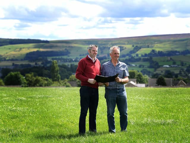 James Hudson, left, is the new showfield manager working alongside long-time showfield manager David Ford at Wensleydale Show. Photographed by Yorkshire Post photographer Jonathan Gawthorpe.