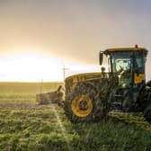 A tractor at a farm near Beverley, East Yorkshire. PIC: Tony Johnson