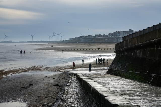 A haze on the South Beach at Bridlington photographed for The Yorkshire Post by Tony Johnson.