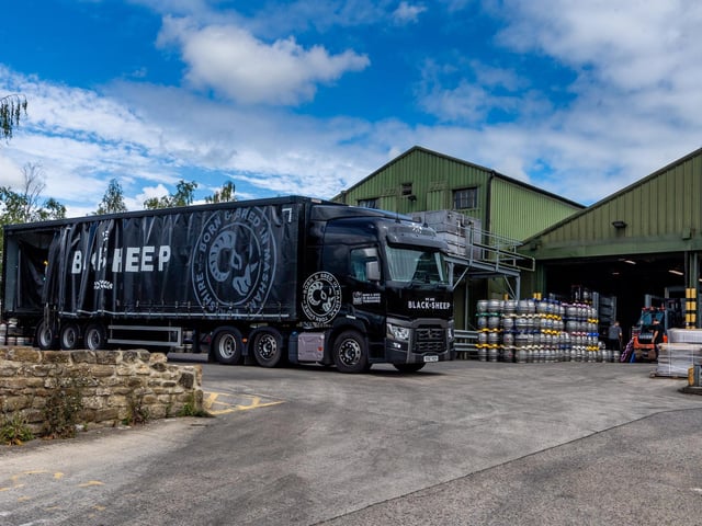 Black Sheep Brewery in Masham. It has a rating of four and a stars with 1,048 reviews.