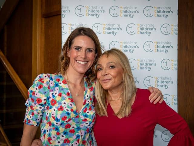 Charlotte Farrington, CEO of Yorkshire Children's Charity, with Helen Fielding.