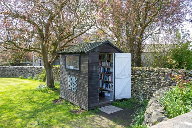 The Book Shed in the grounds of The Church of the Epipany in Austwick in the Yorkshire Dales National Park, photographed by Tony Johnson for The Yorkshire Post.  25th April 2023