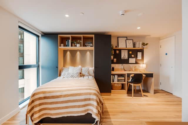 Studio apartment at Fusion Students Leeds.