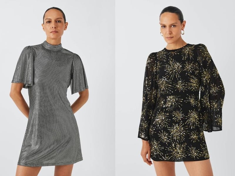 Numph Nusimma Mini Dress, £64.99, and Queens of Archive Dean Flared Mini Dress, £395