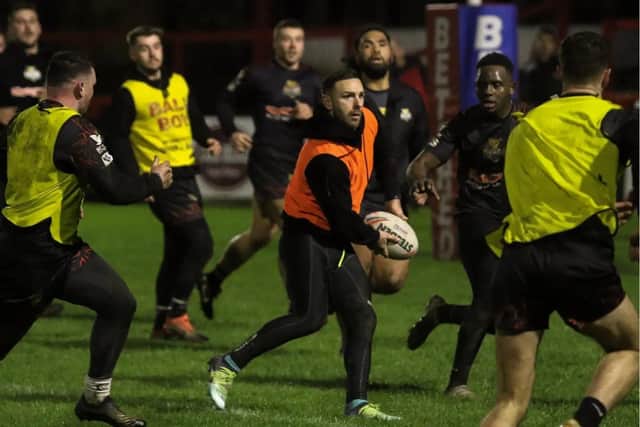 Luke Gale during a training session for his new club. (Photo: Keighley Cougars)