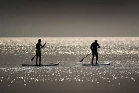 Paddle Boarders in South Bay, Scarborough in August 2022. PIC: Simon Hulme