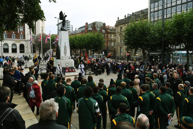 Leeds armistice day at Victoria Gardens.
Picture Jonathan Gawthorpe