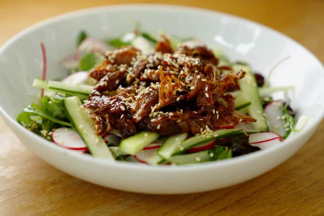 Jay Rayner’s crispy duck salad. Picture: Will Carne/PA.