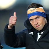 LEEDS, ENGLAND - NOVEMBER 23: Ex-Leeds Rhinos rugby league player Kevin Sinfield completes his Extra Mile Challenge at Emerald Headingley Stadium on November 23, 2021 in Leeds, England. Sinfield aims to run 101 miles in 24 hours in aid of motor neurone disease research. (Photo by George Wood/Getty Images)