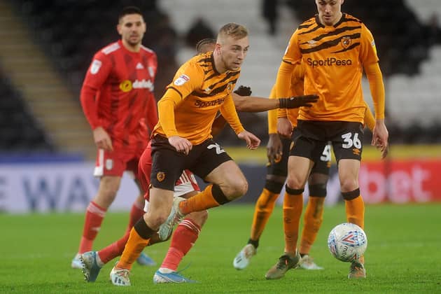 THAT WAS THEN: Jarrod Bowen, in action for Hull City against Fulham back in January 2020. Picture by Simon Hulme