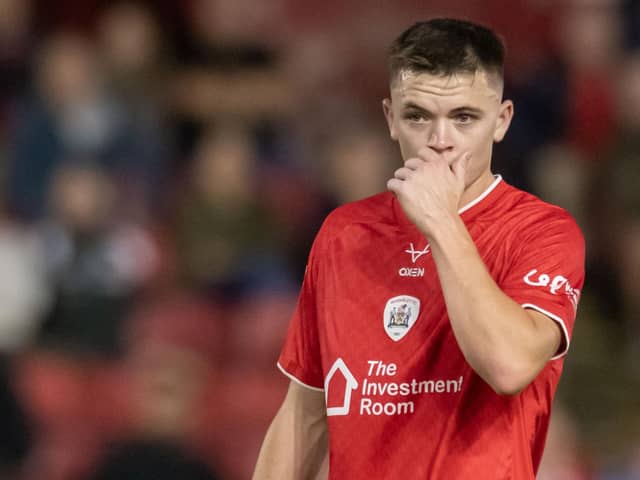 Patrick Kelly got the opening for Barnsley at Stockport.
