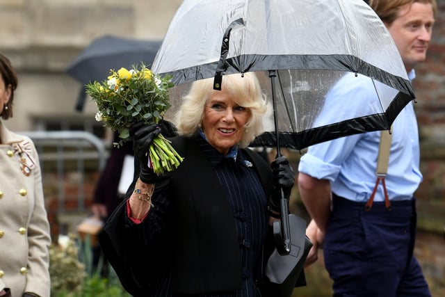  Queen  Camilla pictured on her visit to Talbot Yard Food Court, Malton.Picture taken by Yorkshire Post Photographer Simon Hulme 5th April 2023










