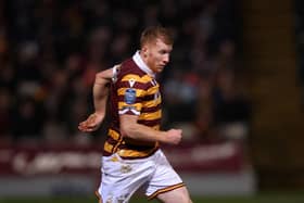 Brad Halliday marked his 100th Bradford City appearance with a goal. Image: George Wood/Getty Images