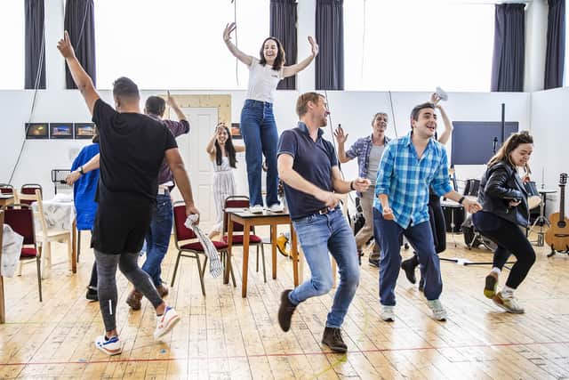 In Dreams company in rehearsals at Leeds Playhouse. Picture: Pamela Raith