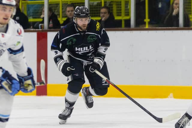 ON TARGET: James Archer gave Hull Seahawks hope at home against Riaders IHC on Sunday, but they were edged out 2-1. Picture courtesy of Tony King/Hull Seahawks Media