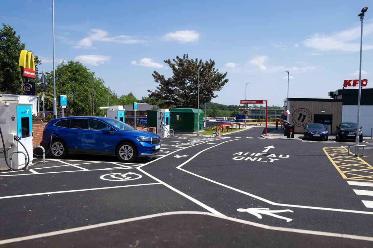 Zest brings EV charging to KFC at Birstall Shopping Park in West Yorkshire