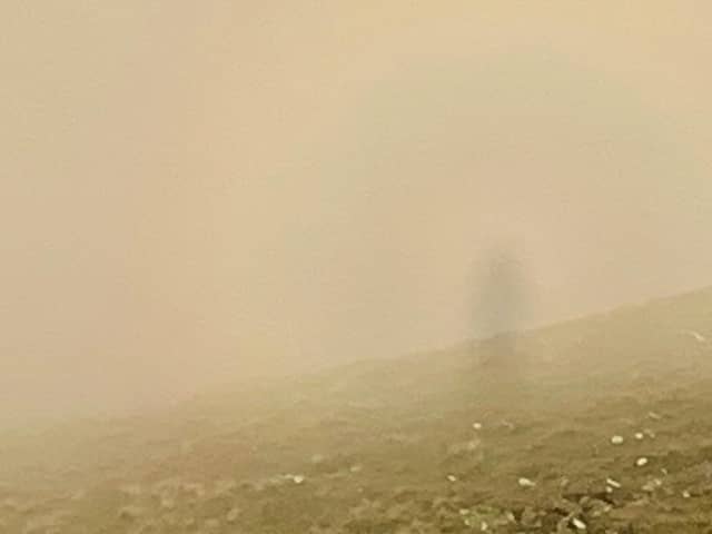 The Brocken spectre Chris Randall spotted while walking in the Lake District, Cumbria