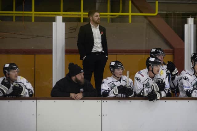 BENCH WORK: Hull Seahawks' player-coach, Matty Davies, has been unable to lace up this season due to an ongoing knee injury. Picture courtesy of Hull Seahawks/Tony King.