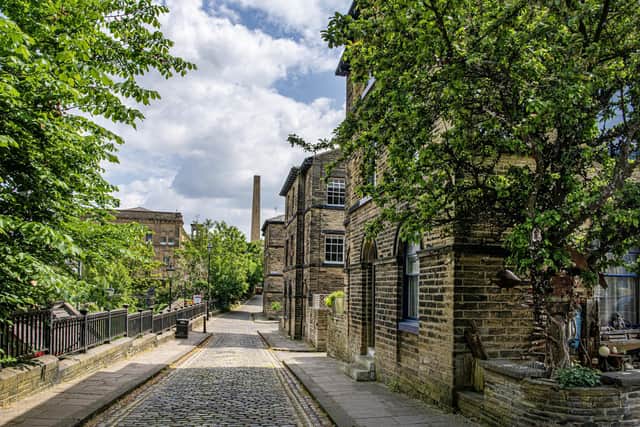 Mill workers' cottages close to Salts Mill in Saltaire