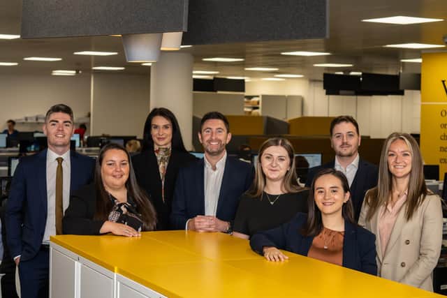 Blacks Solicitors' newly qualified solicitors and trainees (from left) Conor Tobin, Christina Donos, Victoria Adamson, Tom Moyes (Training Partner), Emily Owston, Chris Millen, Crystal Pay and Sophie Whittaker. (Photo supplied on behalf of Blacks)