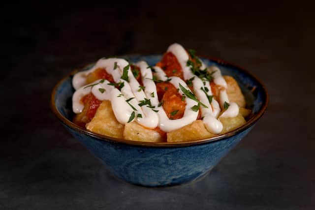 Patatas Bravas at La Feria Cold Bath Road, Harrogate. Picture: Simon Hulme.  ,