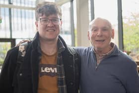 Rod Neander from Western Canada (right) meets stem cell donor Tom Marshall, 30, from Sheffield. Rod was given stem cells from Tom after being diagnosed with a type of blood cancer and made the trip to the UK in April.Megan Marshall/MM Photography/PA Wire