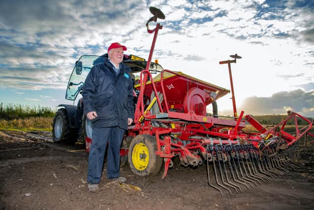 David Chappell at Boston Park Farm at Hatfield Woodhouse near Doncaster ready to drill his wheat crop