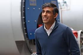 Prime Minister Rishi Sunak speaks to members of the media during a visit to Byworth Boilers at the Parkwood Boiler works in Keighley. PIC: Darren Staples/PA Wire