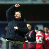 Middlesbrough manager Kim Hellberg celebrates following victory in the Sky Bet Championship match at MATRADE Loftus Road Stadium, London. Picture: Yui Mok/PA Wire.