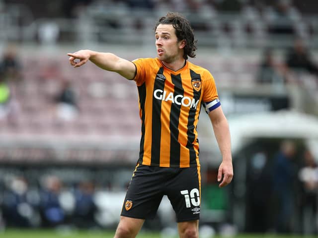 Former Sunderland player George Honeyman - now of Hull City - in action during the Sky Bet League One match against Northampton Town.