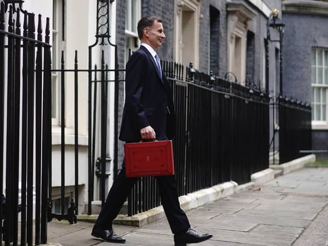 Chancellor of the Exchequer Jeremy Hunt leaves 11 Downing Street, London, with his ministerial box before, delivering his Budget at the Houses of Parliament. Picture date: Wednesday March 15, 2023. Picture: Victoria Jones/PA Wire