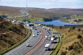 M62 viewed from Scammonden Bridge.
