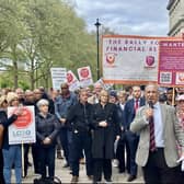 A demonstration took place in London to highlight the plight of victims of financial misconduct. (Photo supplied on behalf of the organisers of the march)