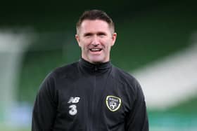 DUBLIN, IRELAND - NOVEMBER 14: Robbie Keane assistant manager of Republic of Ireland during the International Friendly match between Republic of Ireland and New Zealand at Aviva Stadium on November 14, 2019 in Dublin, Ireland. (Photo by Catherine Ivill/Getty Images)