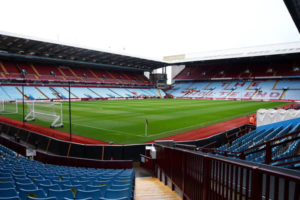 BIRMINGHAM, ENGLAND - JANUARY 08: General view inside the stadium prior to the Emirates FA Cup Third Round match between Aston Villa and Stevenage at Villa Park on January 08, 2023 in Birmingham, England. (Photo by Mark Thompson/Getty Images)