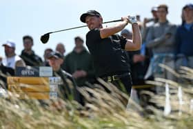 England's Danny Willett watches his drive from the 14th tee on day two of the 151st British Open Golf Championship at Royal Liverpool (Picture: GLYN KIRK/AFP via Getty Images)
