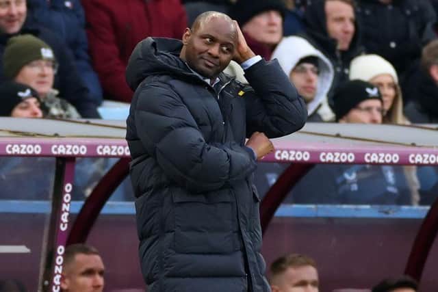 TWIST: Crystal Palace sacking manager Patrick Vieira has brought another twist to the Premier League relegation battle