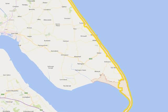 The area covers from Spurn Point to Cowden in East Yorkshire