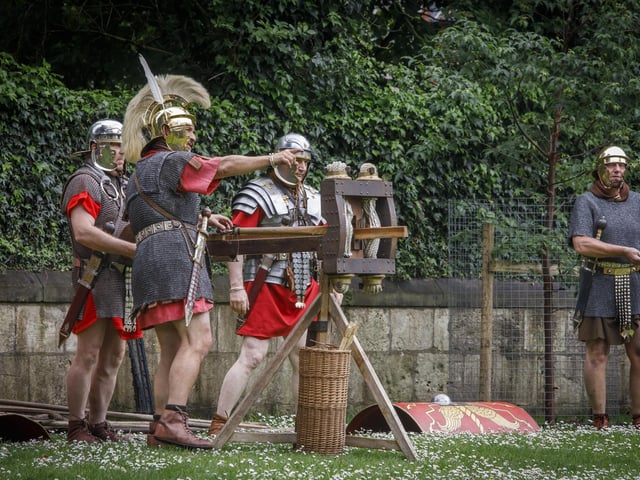 Another weapon is prepared at the Eboracum Roman Festival. Credit: Gareth Buddo