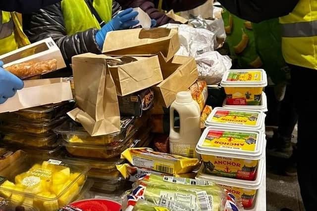 Charity volunteers at Sunday food kitchen. (Pic credit: Homeless Hampers)
