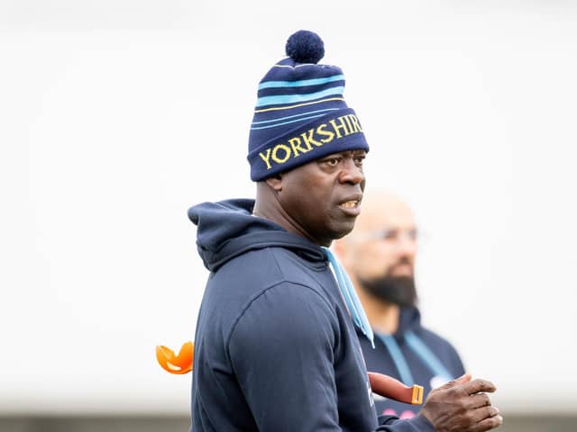 All eyes on a win. Yorkshire head coach Ottis Gibson. Picture by Allan McKenzie/SWpix.com