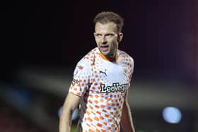 Jordan Rhodes has spent the current season on loan at Blackpool from Huddersfield Town. Image: Pete Norton/Getty Images