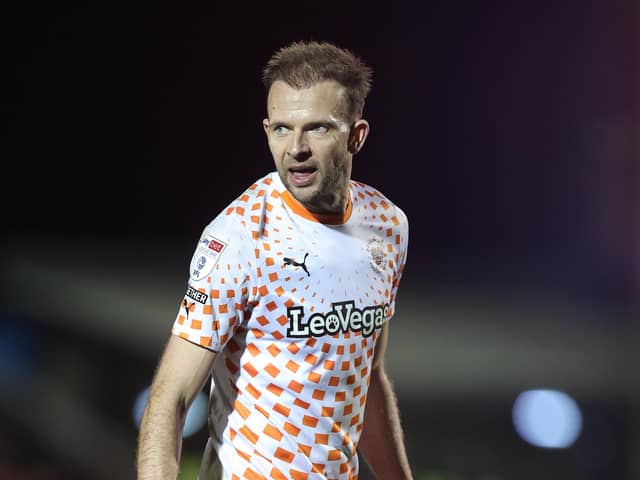 Jordan Rhodes has spent the current season on loan at Blackpool from Huddersfield Town. Image: Pete Norton/Getty Images