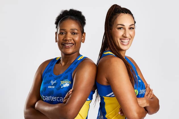 Joyce Mvula and Geva Mentor will look to make it back-to-back wins for Leeds Rhinos at Loughborough on Saturday (Picture: Matt McNulty/Getty Images for England Netball)