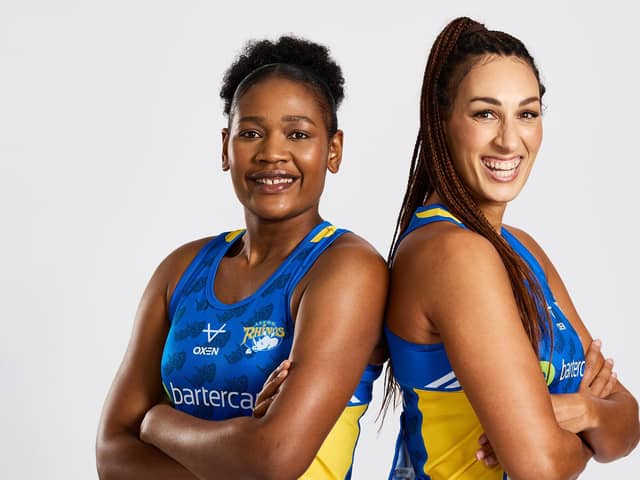 Joyce Mvula and Geva Mentor will look to make it back-to-back wins for Leeds Rhinos at Loughborough on Saturday (Picture: Matt McNulty/Getty Images for England Netball)