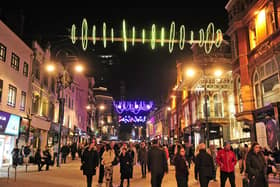 Leeds saw the UK’s second biggest growth in footfall, with an increase of 3.1 per cent, in November, according to the British Retail Consortium. Picture: Steve Riding