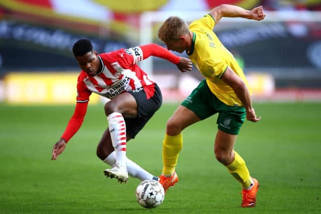 HUDDERSFIELD OFFER: Zian Flemming, pictured right in his Fortuna Sittard days