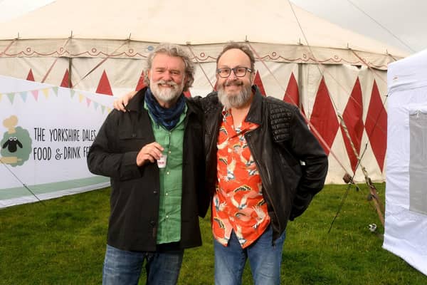 The Hairy Bikers Si King and Dave Myers at the festival last year. Picture taken by Yorkshire Post Photographer Simon Hulme 22nd July 2023