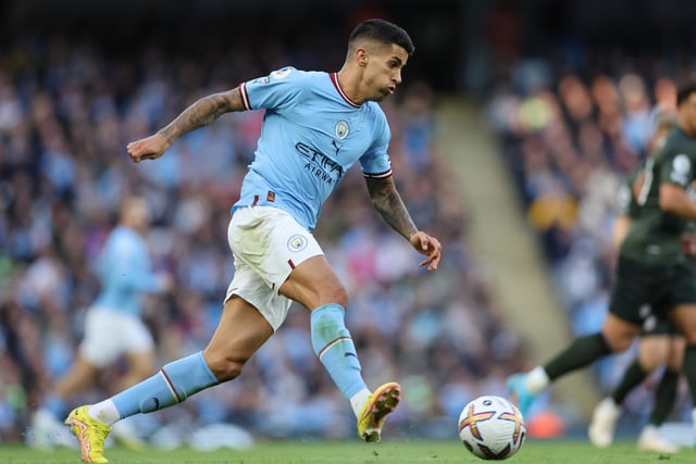 The full-back is the first of four Man City players in the side. He has two goals and one assist in 14 league games this season. He has averaged two tackles a game and has a pass success rate of 87.3 per cent.