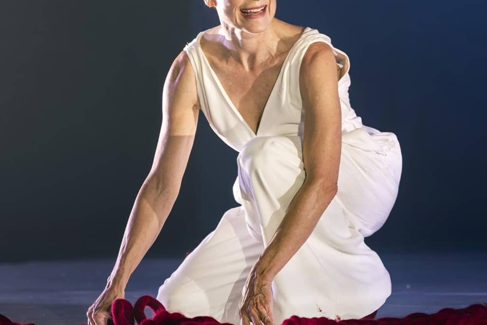 Amelia Bullmore in The Penelopiad at York Theatre Royal. Picture: Pamela Raith Photography.